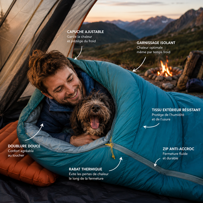 Sac De Couchage - Hiver Haute Performance En Duvet d’Oie - VaelDorm