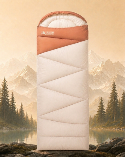 BISINNA Camping Sleeping Bag Ultralight 4 Season Warm Envelope Backpacking Cotton Sleeping Bag for Outdoor Traveling Hiking