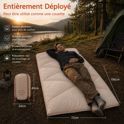 BISINNA Camping Sleeping Bag Ultralight 4 Season Warm Envelope Backpacking Cotton Sleeping Bag for Outdoor Traveling Hiking